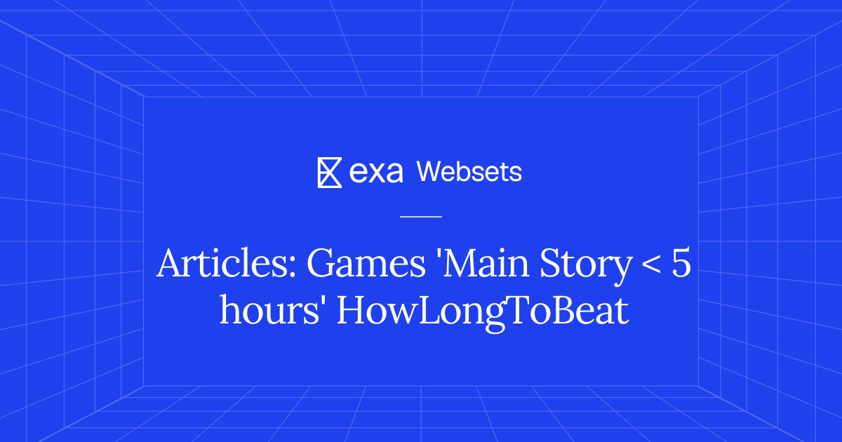 25 Articles: Games 'Main Story