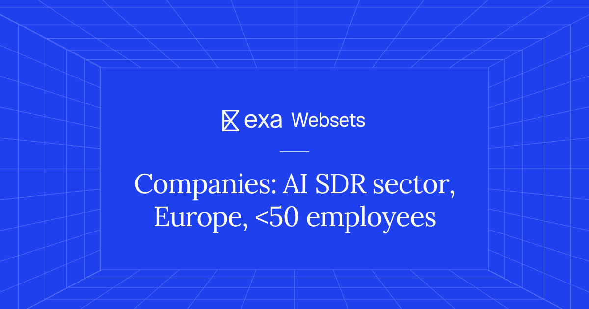 5 Companies: AI SDR sector, Europe,