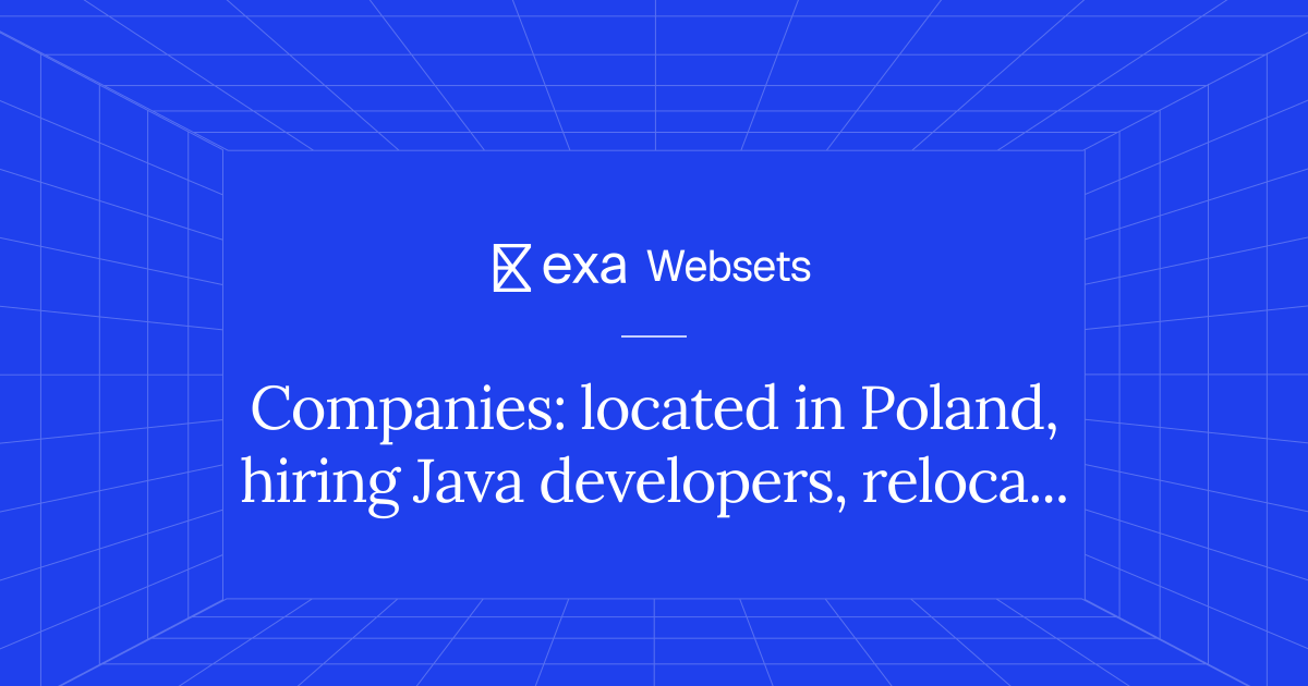 5 Companies: located in Poland, hiring Java developers, relocation ...