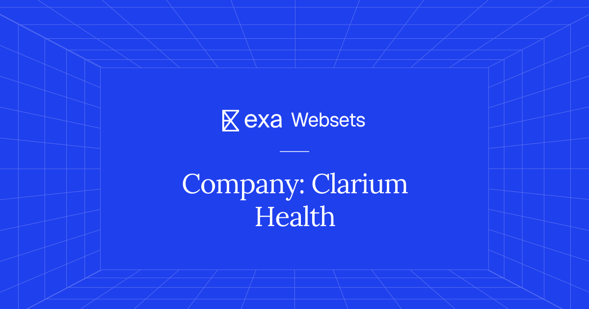 5 Company: Clarium Health | Exa Websets