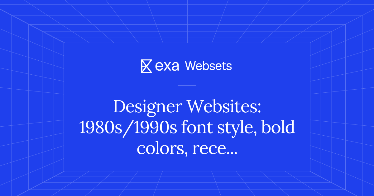 5 Designer Websites: 1980s/1990s font style, bold colors, recent fonts ...