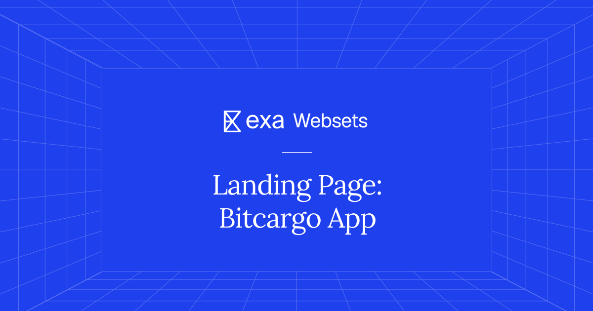 5 Landing Page: Bitcargo App | Exa Websets