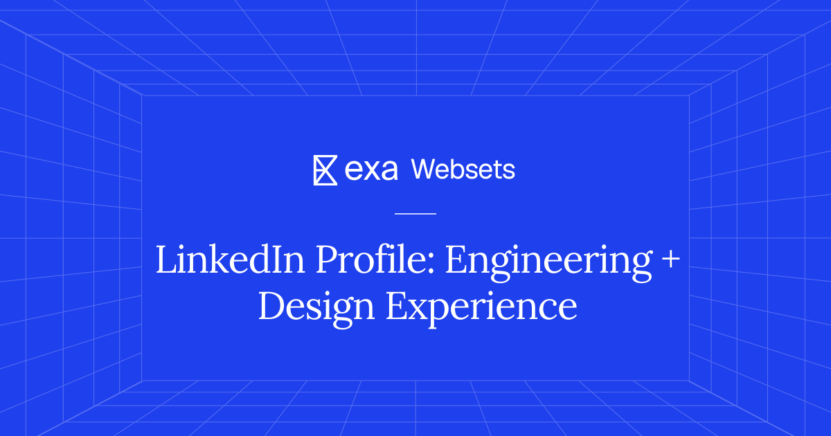 5 LinkedIn Profile: Engineering + Design Experience | Exa Websets