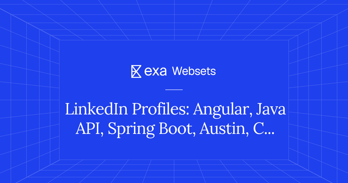 5 LinkedIn Profiles: Angular, Java API, Spring Boot, Austin, Contract ...