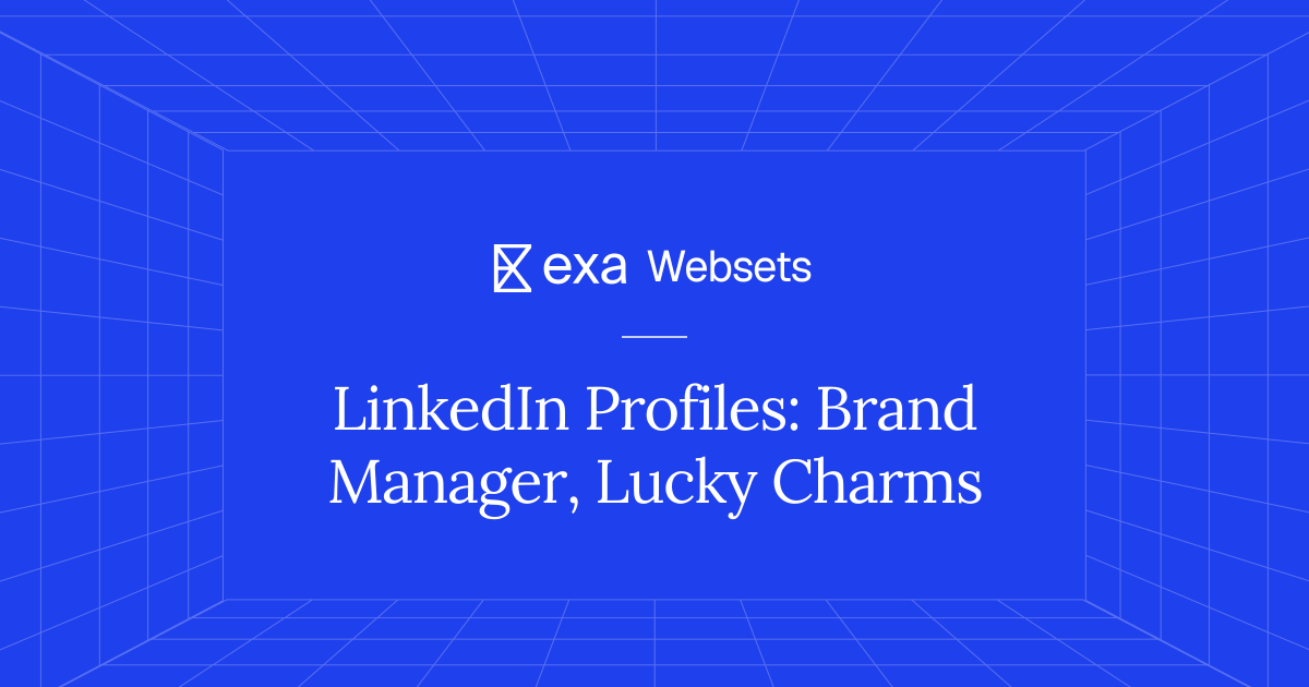 5 LinkedIn Profiles: Brand Manager, Lucky Charms | Exa Websets