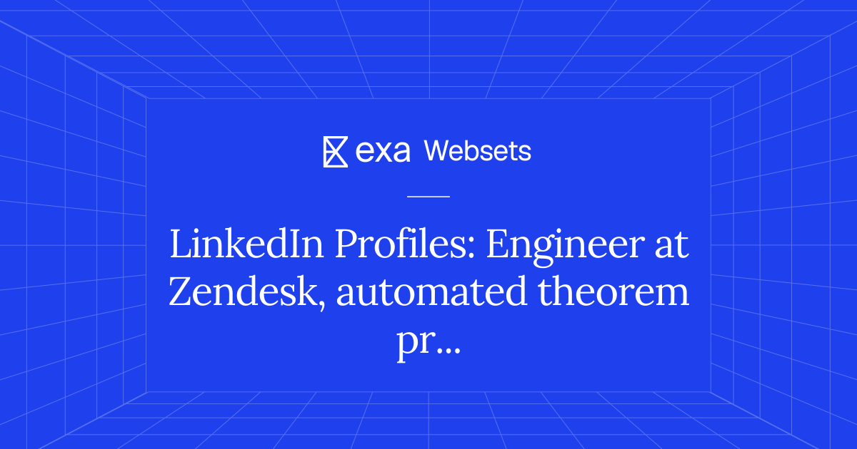 5 LinkedIn Profiles: Engineer at Zendesk, automated theorem proving ...