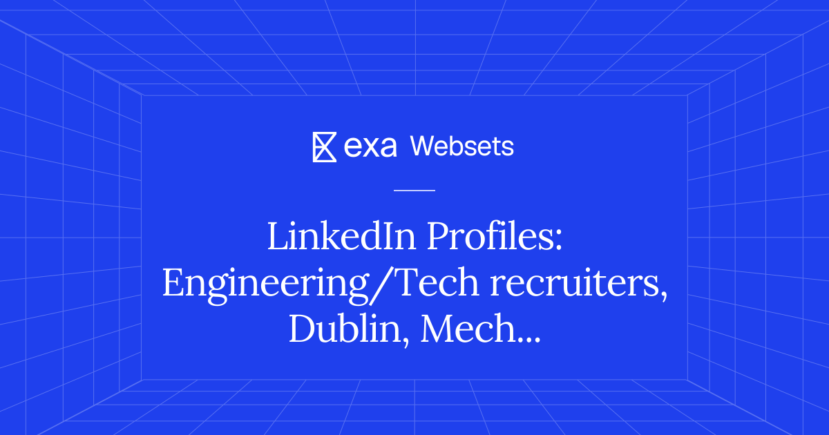 5 LinkedIn Profiles: Engineering/Tech recruiters, Dublin, Mechatronics ...