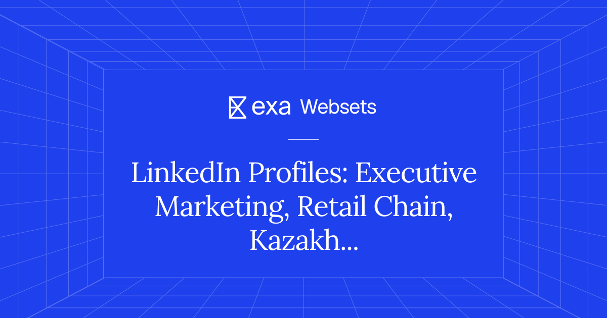 5 LinkedIn Profiles: Executive Marketing, Retail Chain, Kazakhstan ...