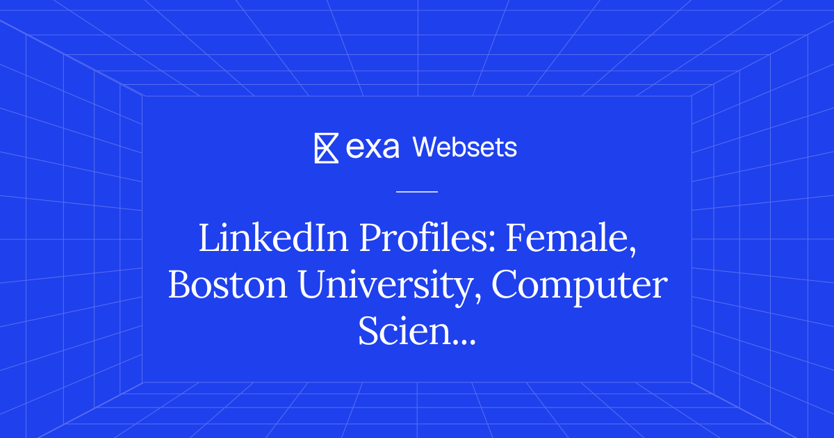 5 LinkedIn Profiles: Female, Boston University, Computer Science | Exa ...