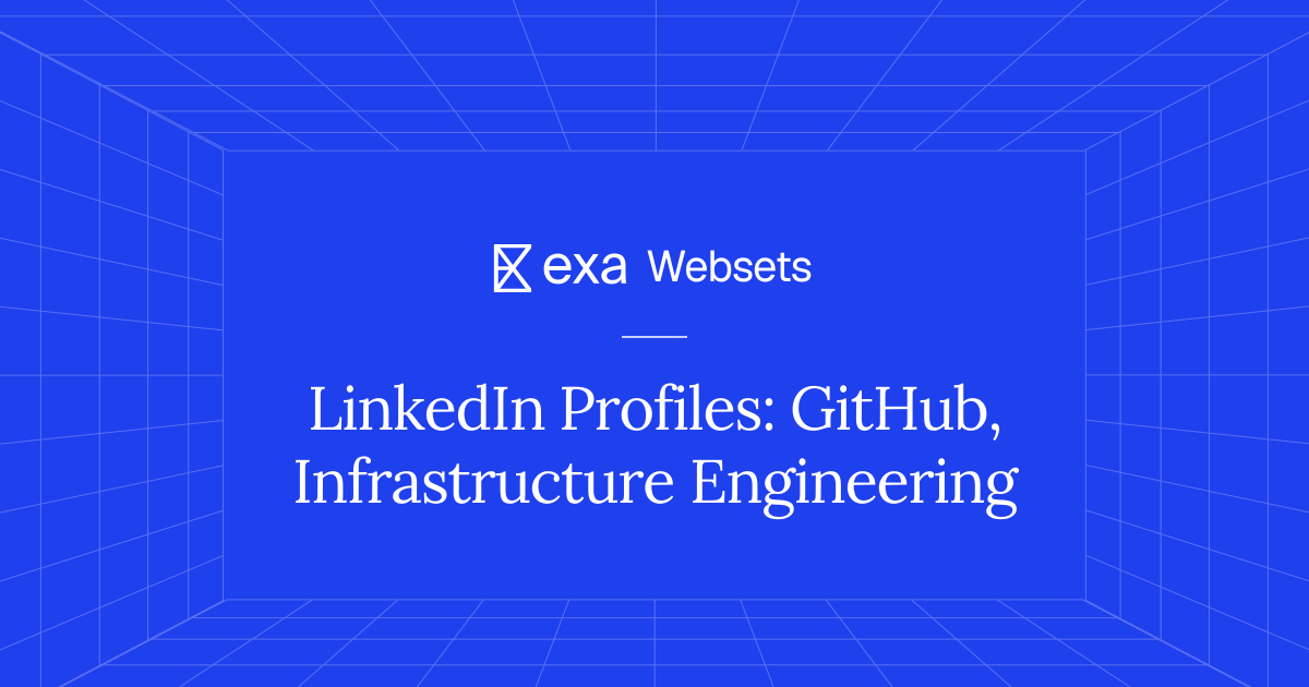 5 LinkedIn Profiles: GitHub, Infrastructure Engineering | Exa Websets