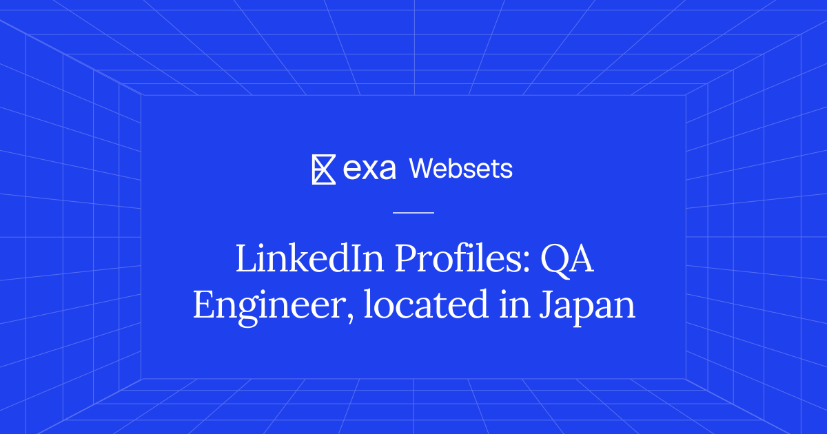 5 LinkedIn Profiles: QA Engineer, located in Japan | Exa Websets
