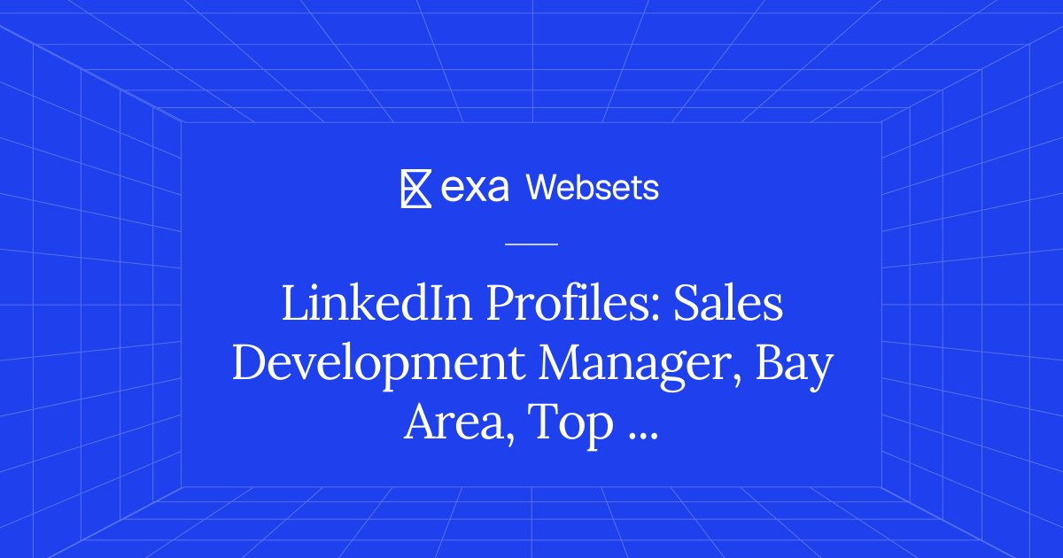 5 LinkedIn Profiles: Sales Development Manager, Bay Area, Top Performer ...