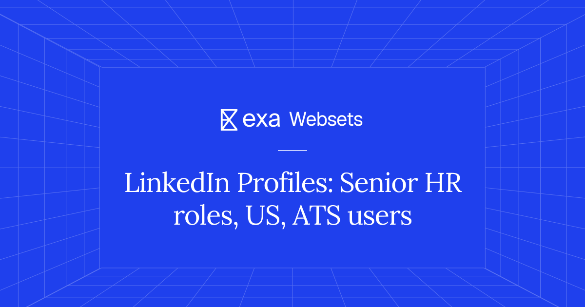 5 LinkedIn Profiles: Senior HR roles, US, ATS users | Exa Websets