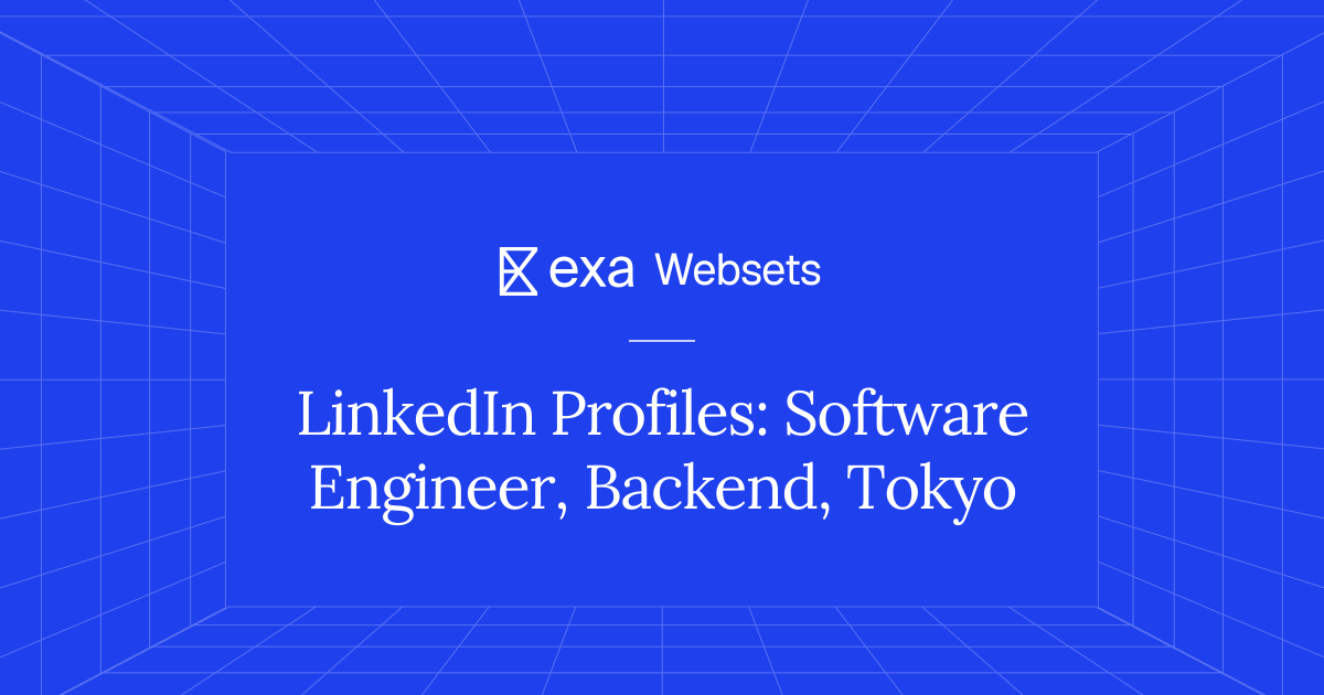 5 LinkedIn Profiles: Software Engineer, Backend, Tokyo | Exa Websets