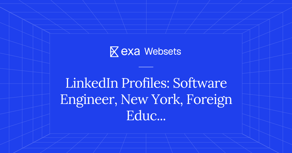 5 LinkedIn Profiles: Software Engineer, New York, Foreign Education ...