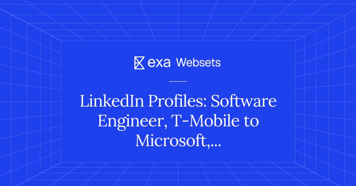 5 LinkedIn Profiles: Software Engineer, T-Mobile to Microsoft, Seattle ...
