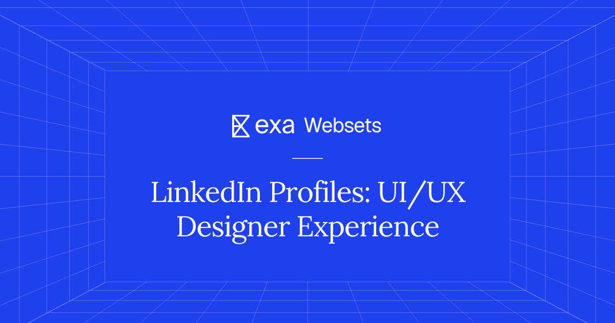 5 LinkedIn Profiles: UI/UX Designer Experience | Exa Websets