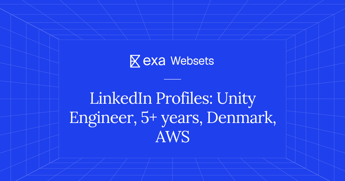 5 LinkedIn Profiles: Unity Engineer, 5+ years, Denmark, AWS | Exa Websets
