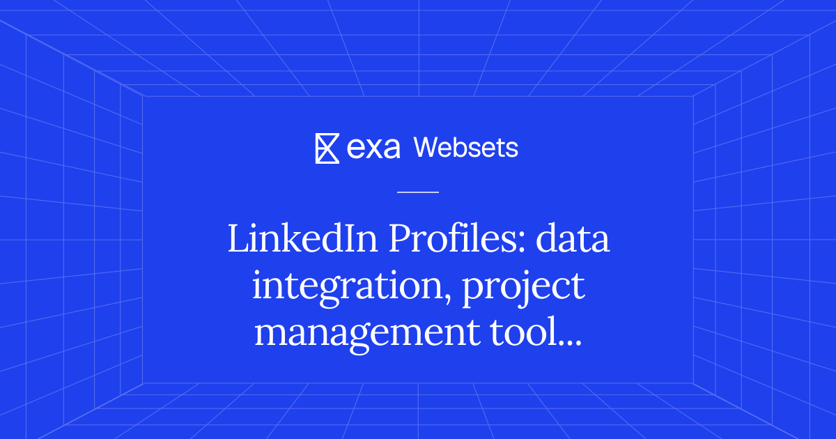 5 LinkedIn Profiles: data integration, project management tools ...
