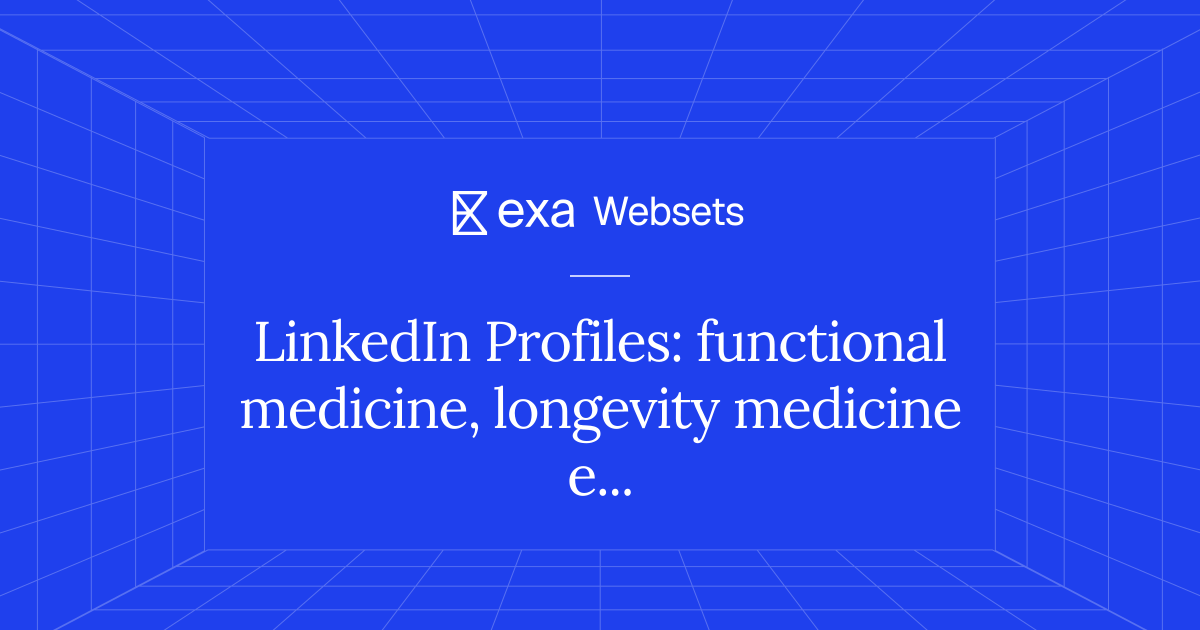 5 LinkedIn Profiles: functional medicine, longevity medicine expertise ...