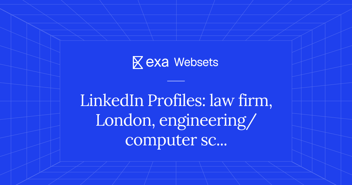 5 LinkedIn Profiles: law firm, London, engineering/computer science ...