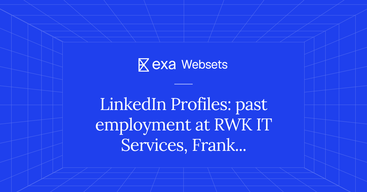 5 LinkedIn Profiles: past employment at RWK IT Services, Frankfurt ...