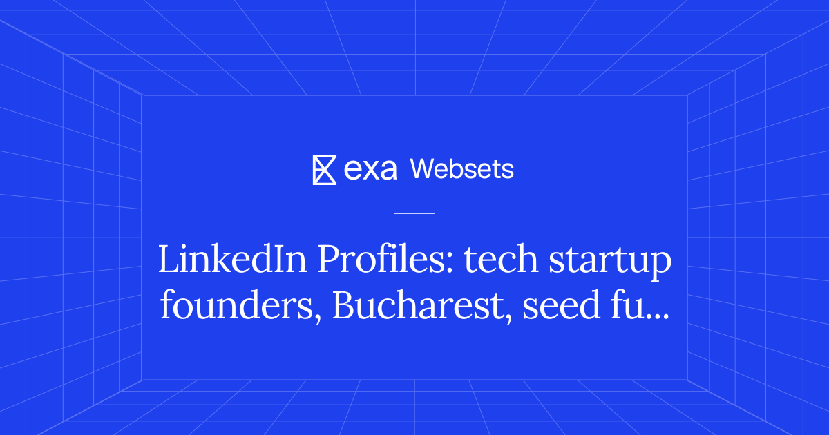 5 LinkedIn Profiles: tech startup founders, Bucharest, seed funding ...