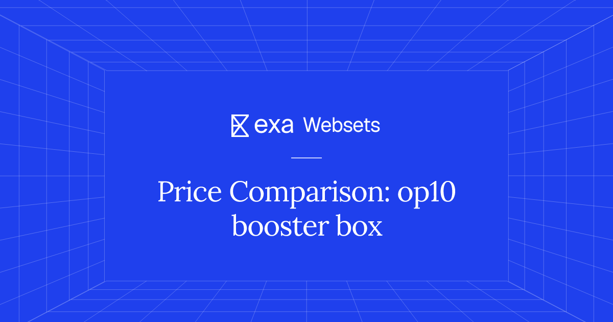 5 Price Comparison: op10 booster box | Exa Websets