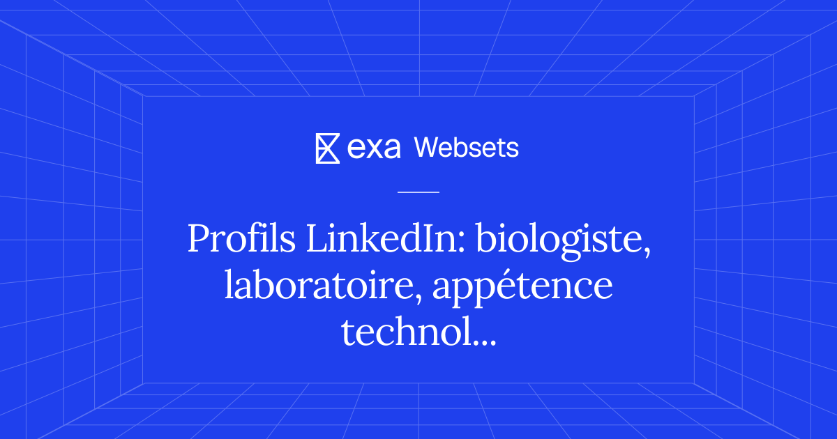 10 Profils LinkedIn: biologiste, laboratoire, appétence technologique ...