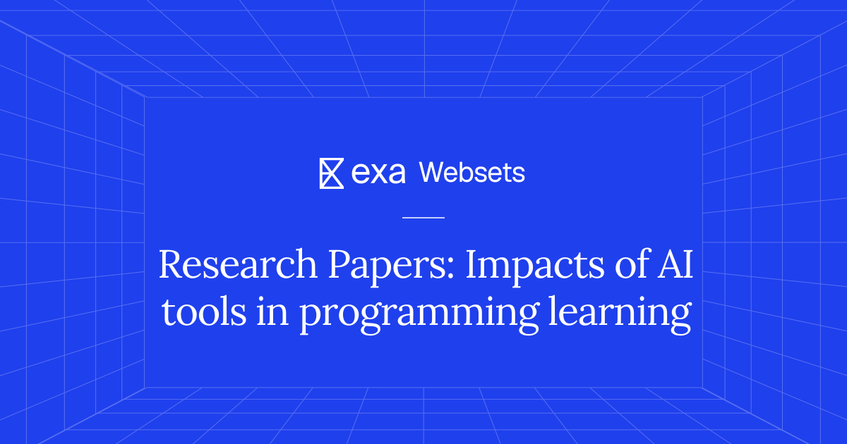 10 Research Papers: Impacts of AI tools in programming learning | Exa ...