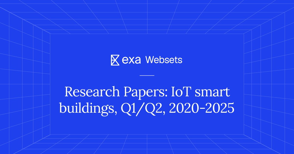 5 Research Papers: IoT smart buildings, Q1/Q2, 2020-2025 | Exa Websets