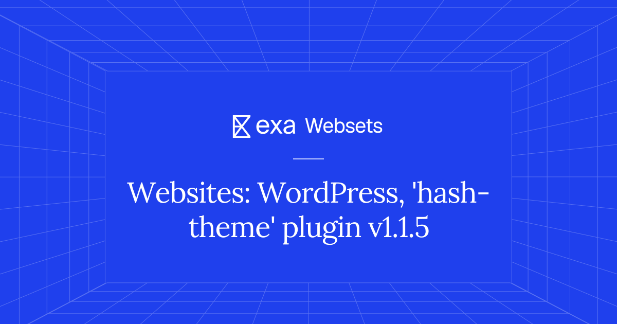 5 Websites: WordPress, 'hash-theme' plugin v1.1.5 | Exa Websets