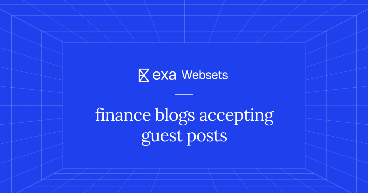 5 finance blogs accepting guest posts | Exa Websets
